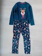 Kerst pyama met opdruk maat 122/128 donkerblauw, Nacht- of Onderkleding, Gebruikt, Ophalen of Verzenden, Blue
