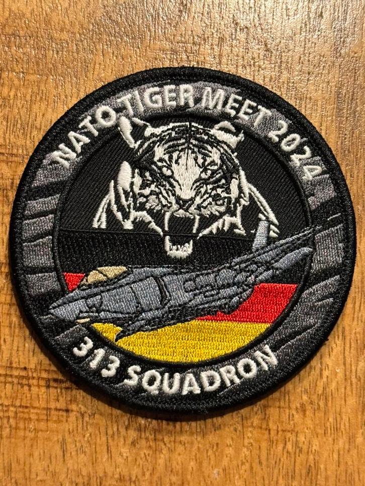 Nato tiger meet 2024 313 Squadron, Verzamelen, Luchtvaart en Vliegtuigspotten, Nieuw, Patch, Badge of Embleem, Ophalen of Verzenden