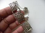 Antieke Hollandse ajour zilveren schakelarmband gemerkt, Ophalen of Verzenden, Zilver, Armband