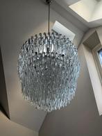 Bergkristallen  grote hanglamp, Huis en Inrichting, Lampen | Kroonluchters, Ophalen, Zo goed als nieuw, Glas