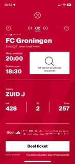 Kaartje ajax- groningen vak 428, Tickets en Kaartjes, Sport | Voetbal, Eén persoon, November