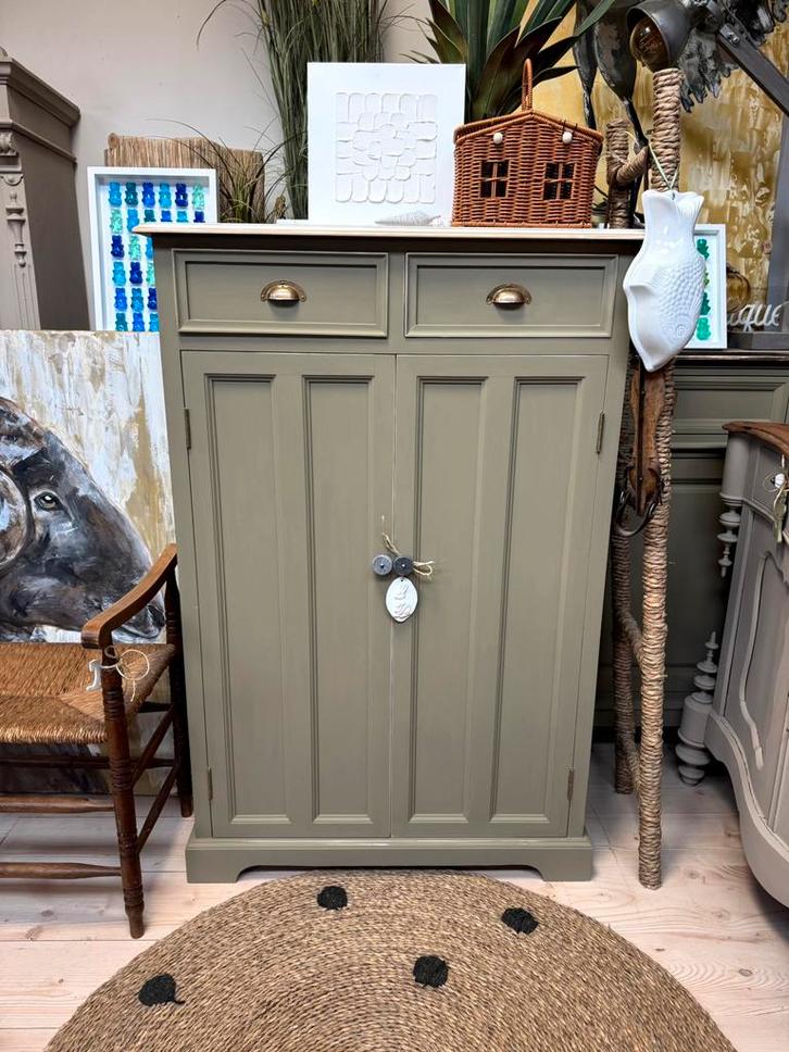 Linnenkast biedermeier meidenkast babykamer buffetkast, Kinderen en Baby's, Kinderkamer | Commodes en Kasten, Zo goed als nieuw