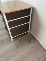 Ladekast met 3 lades grijze stoffen lades, Ophalen, Zo goed als nieuw, 3 of 4 laden, Minder dan 100 cm