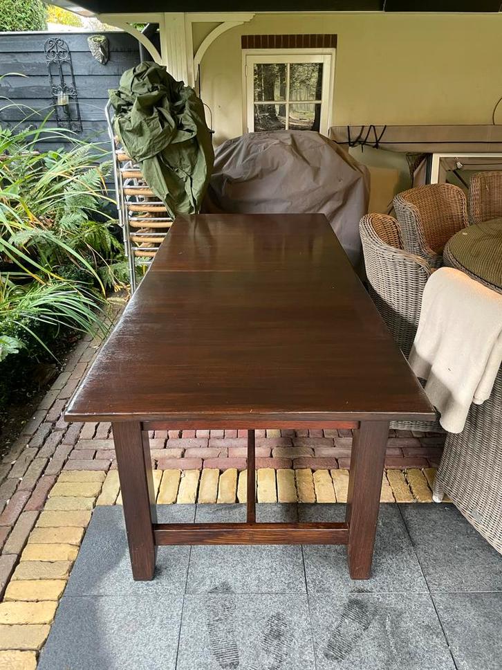 Eikenhouten Uitschuiftafel - 3.20m!, Huis en Inrichting, Tafels | Eettafels, Gebruikt, 50 tot 100 cm, 200 cm of meer, Vijf personen of meer