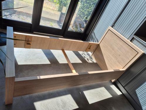 Eenpersoonsbed 90x200, Huis en Inrichting, Slaapkamer | Bedden, Gebruikt, Eenpersoons, 90 cm, Hout, Wit, Verstelbaar, Ophalen