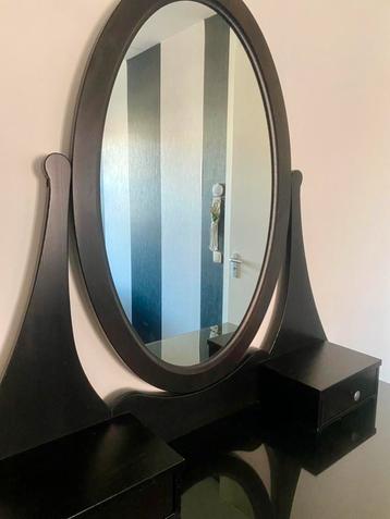 Hemnes ladekast met spiegel + glasplaat