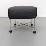 2x Montis Charly hocker/voetenbank zwart leder, Niet ingevuld, Minder dan 50 cm, Minder dan 50 cm, Ophalen of Verzenden