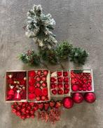 Diverse rode kerstballen en accessoires in 1 pakket, Diversen, Ophalen of Verzenden, Gebruikt