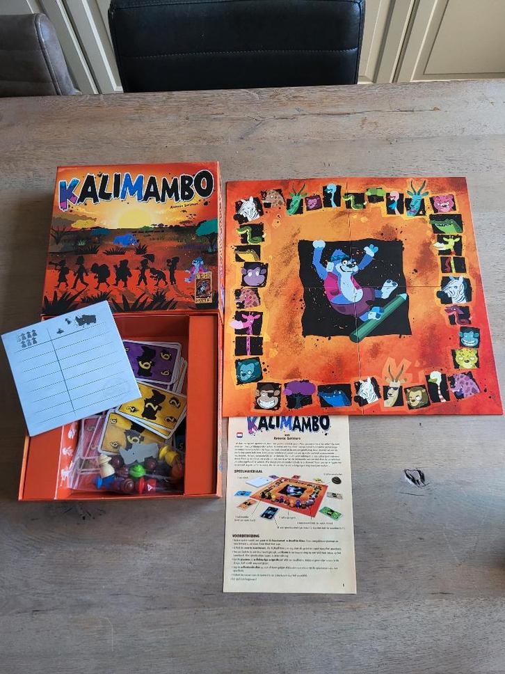 spel Kalimambo, Hobby en Vrije tijd, Gezelschapsspellen | Bordspellen, Zo goed als nieuw, Een of twee spelers, Drie of vier spelers