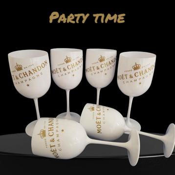 Set van 6 witte champagne glazen van MOËT & CHANDON ‼️ beschikbaar voor biedingen