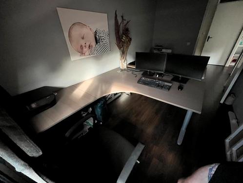 Hoekbureau met verlengstuk IKEA Galant, Huis en Inrichting, Bureaus, Gebruikt, Bureau, In hoogte verstelbaar, Ophalen