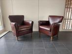 Set van twee vintage clubfauteuils van schapenleer, Huis en Inrichting, Fauteuils, Ophalen, Nvt, Nvt, Nvt