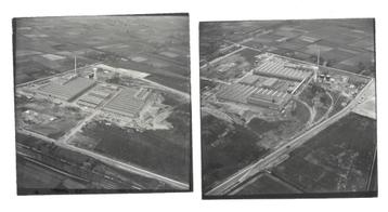 Oude luchtfoto Etten-Leur bouw glaswolfabriek Isoverbel 1962 beschikbaar voor biedingen