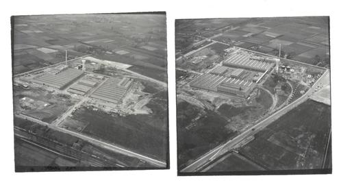Oude luchtfoto Etten-Leur bouw glaswolfabriek Isoverbel 1962, Verzamelen, Foto's en Prenten, Zo goed als nieuw, Foto, Overige onderwerpen