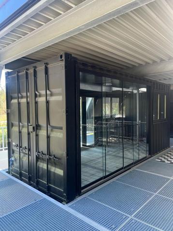 tuinhuis - container met glaspui, isolatie, klapdeur, ramen beschikbaar voor biedingen