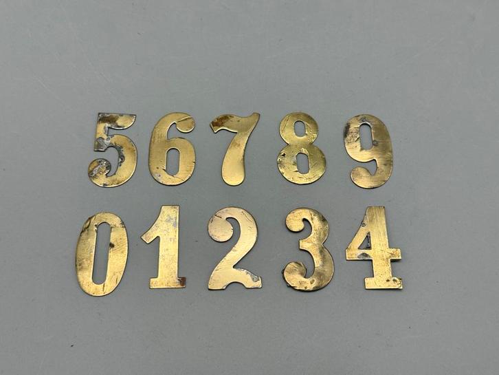 Koperen cijfers voor melkbus, Antiek en Kunst, Antiek | Koper en Brons, Ophalen of Verzenden