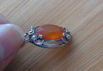 zilveren ketting met antieke hanger [678], Gebruikt, Verzenden, Met edelsteen, Zilver
