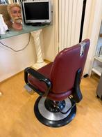 Kappersstoel bordeauxrood nr1, Ophalen, Gebruikt
