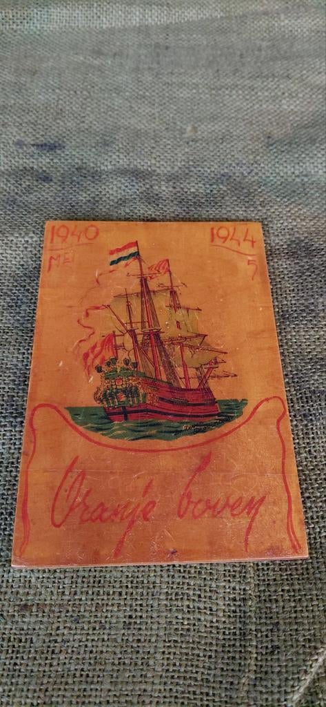 Bevrijding houten Plaque Oranje boven 1940-1944, Verzamelen, Militaria | Tweede Wereldoorlog, Ophalen of Verzenden