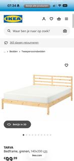 Ikea bed, Huis en Inrichting, Slaapkamer | Bedden, Ophalen, Beige, Tweepersoons, 140 cm