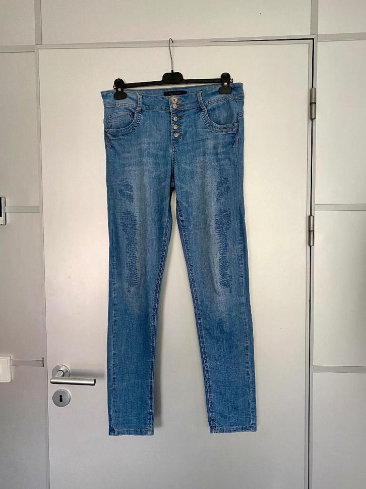 H588 Red Button maat 38=M jeans spijkerbroek broek blauw L30, Kleding | Dames, Spijkerbroeken en Jeans, Zo goed als nieuw, W30 - W32 (confectie 38/40)