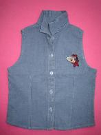 Leuke minnie mouse zomer blouse, blauw ruitje, stof is iets, Ophalen of Verzenden, Zo goed als nieuw, Meisje, Overhemd of Blouse