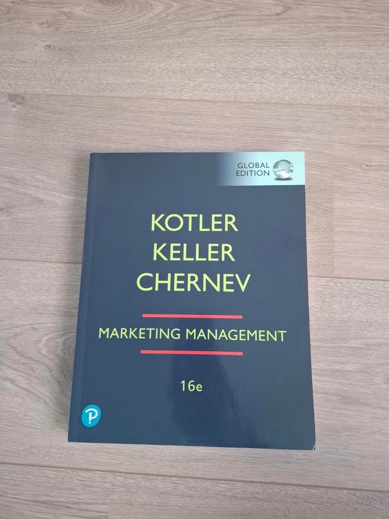 Marketing Management Kotler 16e editie (Engels), Boeken, Ophalen of Verzenden, Zo goed als nieuw, Economie en Marketing, Kotler, Keller, Chernev