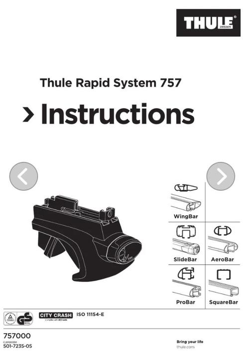 Thule Rapid System 757 voor Ford Mondeo Station, Auto diversen, Dakdragers, Zo goed als nieuw, Ophalen