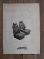 FOLDER - LATOUR Exclusieve Autobekleding - Voor Verzamelaar!, Verzenden, Gelezen, Algemeen