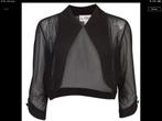 Ribkoff semitransparante bolero zwart chiffon maat 42, Verzenden, Zwart, Maat 42/44 (L), Joseph Ribkoff