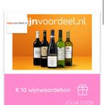 Wijnvoordeel kortingscode 10€ / kortingsbon / waardebon, Tickets en Kaartjes, Kortingen en Cadeaubonnen, Eén persoon, Kortingsbon