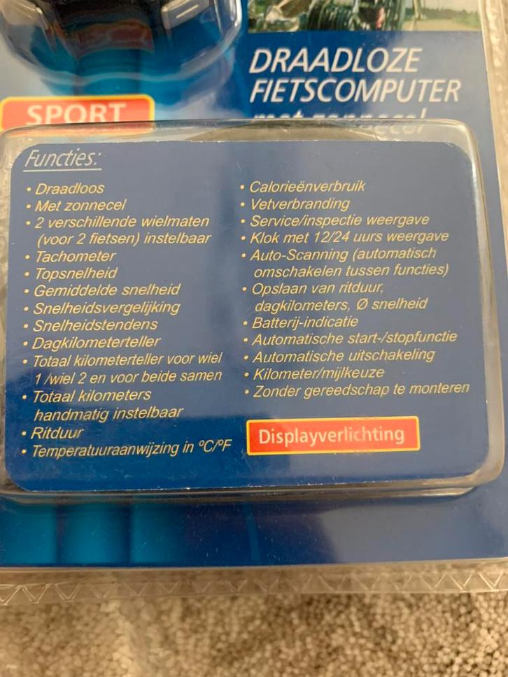 Draadloze fietscomputer met zonnecel, Fietsen en Brommers, Fietsaccessoires | Fietscomputers, Draadloos, Ophalen of Verzenden