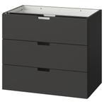 IKEA ladenkast Nordli 3x zwart, Ophalen, Zo goed als nieuw
