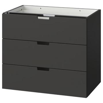 IKEA ladenkast Nordli 3x zwart