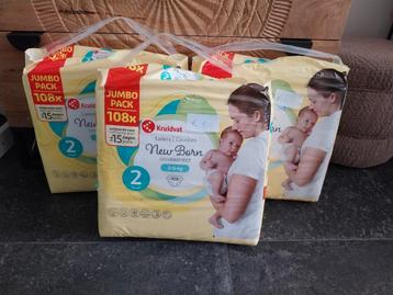 3x Kruidvat newborn luiers maat 2 beschikbaar voor biedingen