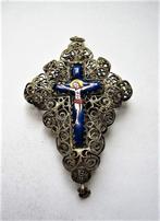 Filigraan zilveren kruis voor antieke rozenkrans (8042-104), Antiek en Kunst, Antiek | Religie, Ophalen