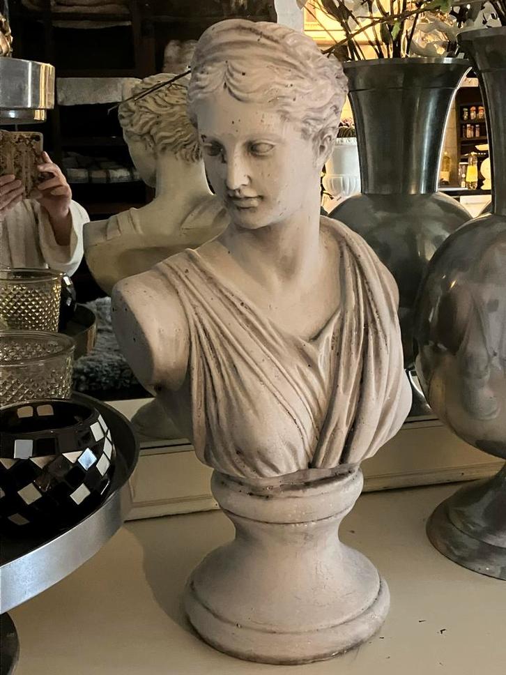 Antiek Borstbeeld Zuil, Huis en Inrichting, Woonaccessoires | Zuilen en Pilaren, Zo goed als nieuw, Ophalen