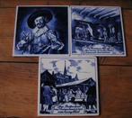 3 wandtegeltjes Den Beste Kaas en Rembrandt nr NN 358, Antiek en Kunst, Antiek | Wandborden en Tegels, Verzenden