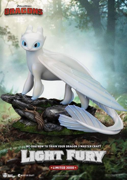 How To Train Your Dragon 3: Master Craft Light Fury 29 cm, Verzamelen, Poppetjes en Figuurtjes, Nieuw, Verzenden