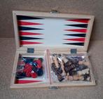 Schaak- en Backgammonspel in Houten Kistje, Een of twee spelers, Ophalen of Verzenden, Nieuw, Reisspel