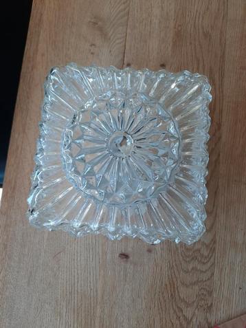 Vintage plafonniere, plafondlamp glas beschikbaar voor biedingen