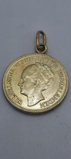 Zilveren halve gulden 1939 hanger - Wilhelmina, Ophalen of Verzenden