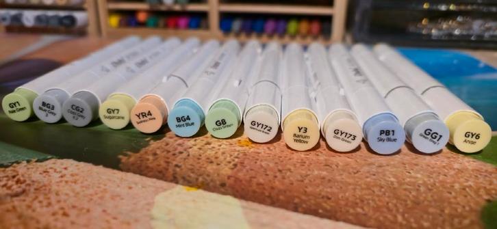 Ohuhu Art Markers Brush & Fine - Set, Hobby en Vrije tijd, Tekenen, Nieuw, Potlood of Stift, Ophalen of Verzenden