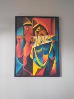 Abstract schilderij van F. Herrera uit Bolivia., Antiek en Kunst, Ophalen