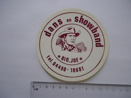 sticker oud BIG JOE Dans show band muziek Sittard retro, Verzamelen, Stickers, Zo goed als nieuw, Bedrijf of Vereniging, Verzenden