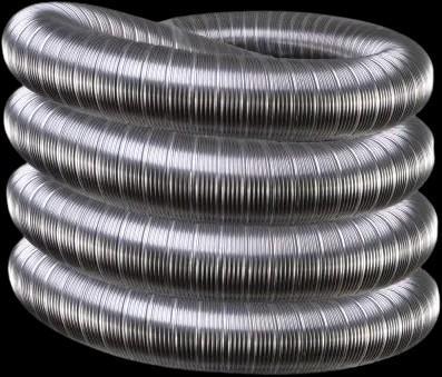 Flexibele Rookkanaal Compleet Nieuw, Doe-het-zelf en Verbouw, Buizen en Afvoer, Nieuw, Rvs, 6 meter of meer, 80 mm of meer, Ophalen