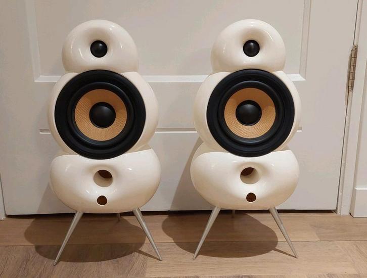 B&W minipod blue room wit speakers, Audio, Tv en Foto, Luidsprekers, Gebruikt, Front, Rear of Stereo speakers, 120 watt of meer