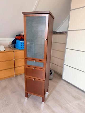 Ikea Badkamerkastje Donker Hout Melkglas beschikbaar voor biedingen