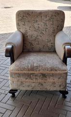 Groene/beige bloemen stoel, Huis en Inrichting, Stoelen, Ophalen of Verzenden, Overige kleuren, Eén