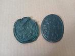 2x Nederlandse helmplaat voor 40. Origineel en replica, Verzamelen, Ophalen of Verzenden, Landmacht